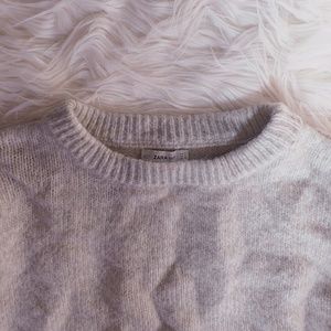 Zara Cream Asymmetrical Sweater